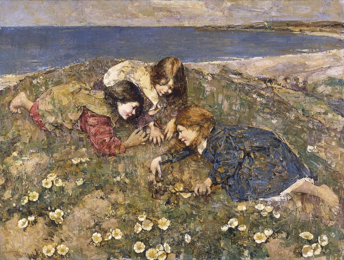 Edward Atkinson Hornel. The Captive Butterfly, 1905