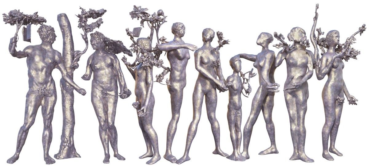 Mara Eagle, silver scuptures of human figures