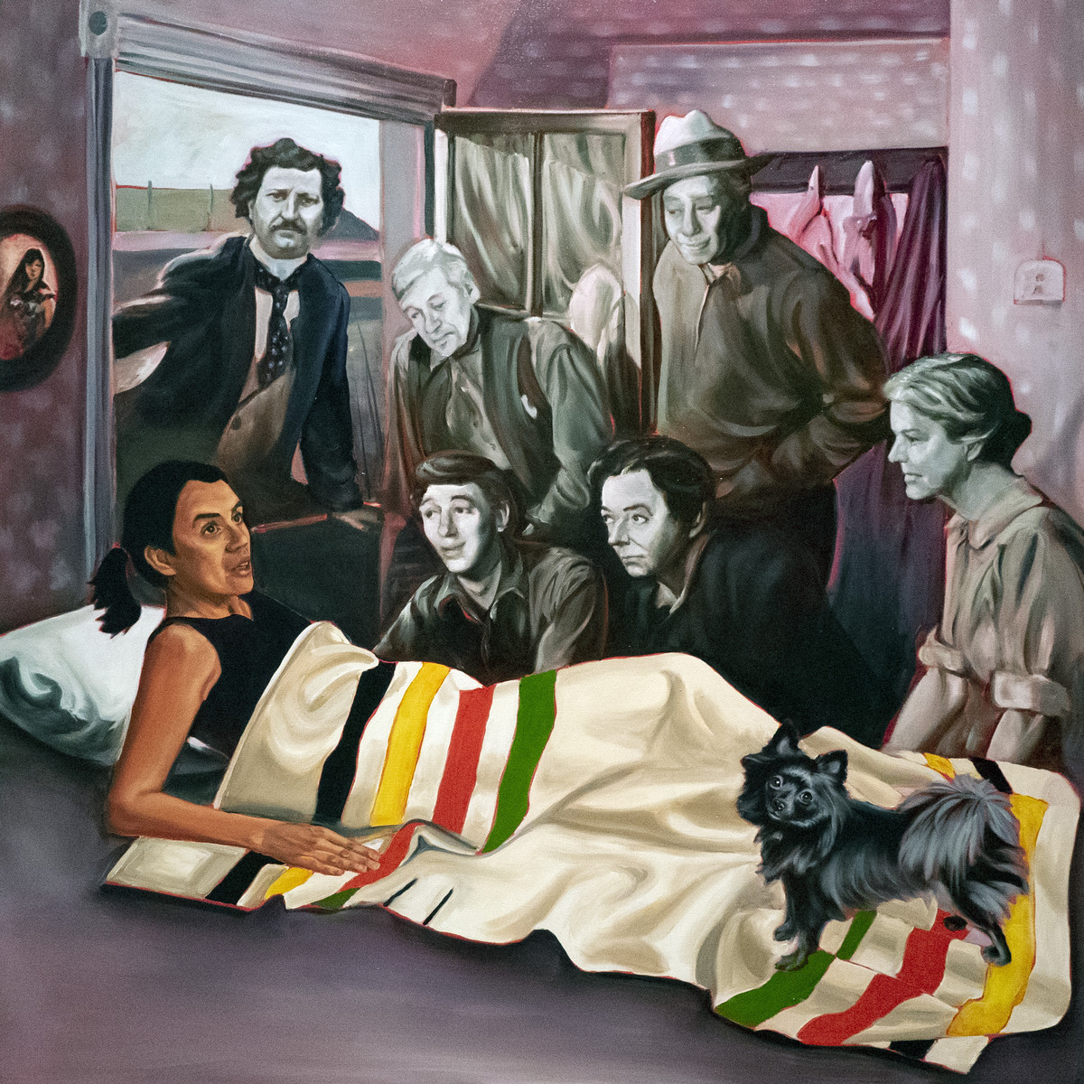 Rosalie Favell, I awoke to find my spirit had returned, 2018. Oil on linen, Overall: 121.9 × 121.9 cm.