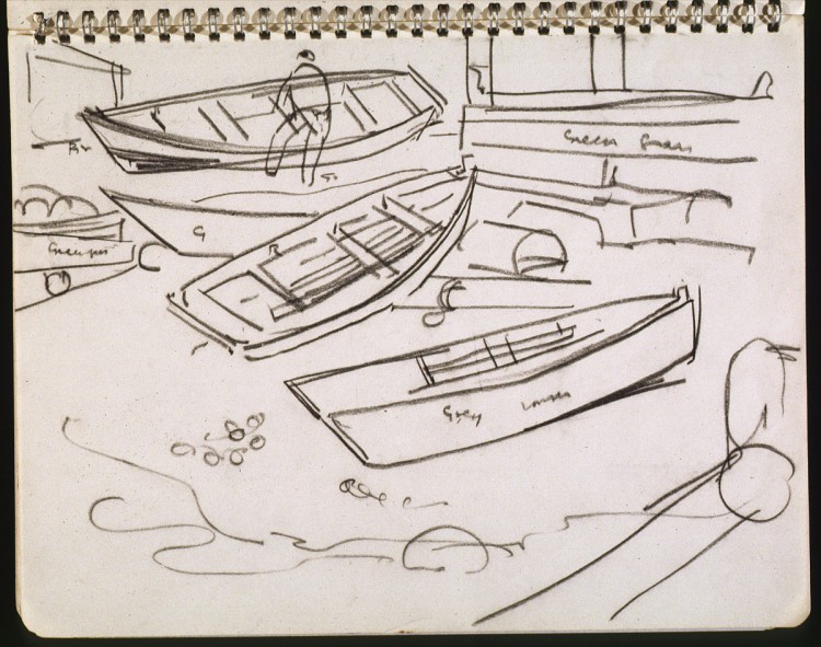 Arthur Lismer, boat sketch