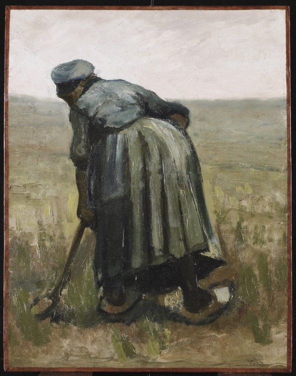 Vincent van Gogh, A woman with a spade, seen from behind, 1885. Oil on canvas on wood panel. Overall: 41.7 x 32.3 cm. Gift of Ann and Lawrence Heisey, 1997. © Art Gallery of Ontario. 97/156.
