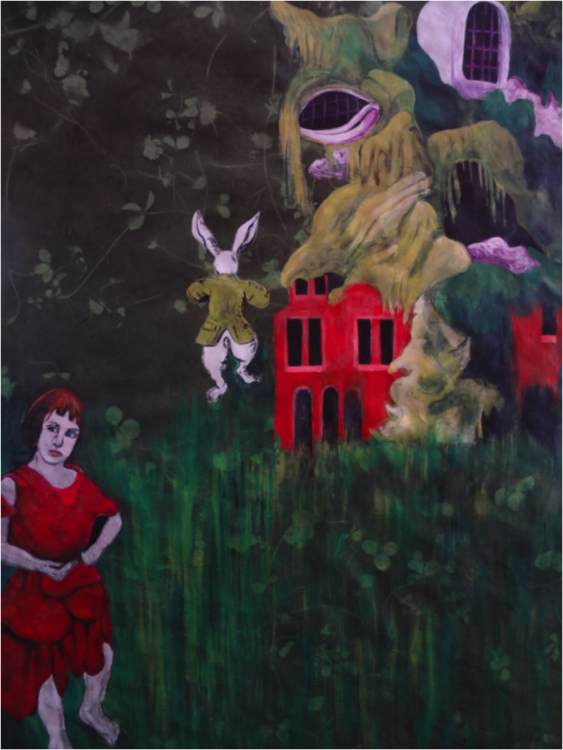 The White Rabbit’s House, Acrylic on Paper 22”x30” © 2015