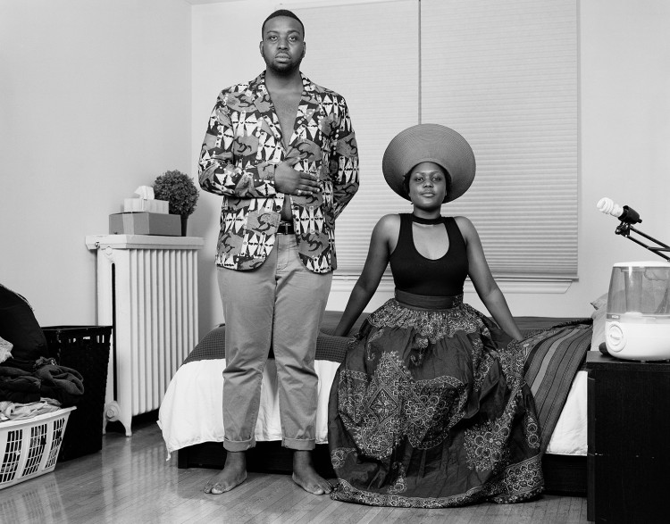 Bidemi Oloyede, Portrait of Graham and Zviko in Their Home. Toronto. Large Format Photography 2019