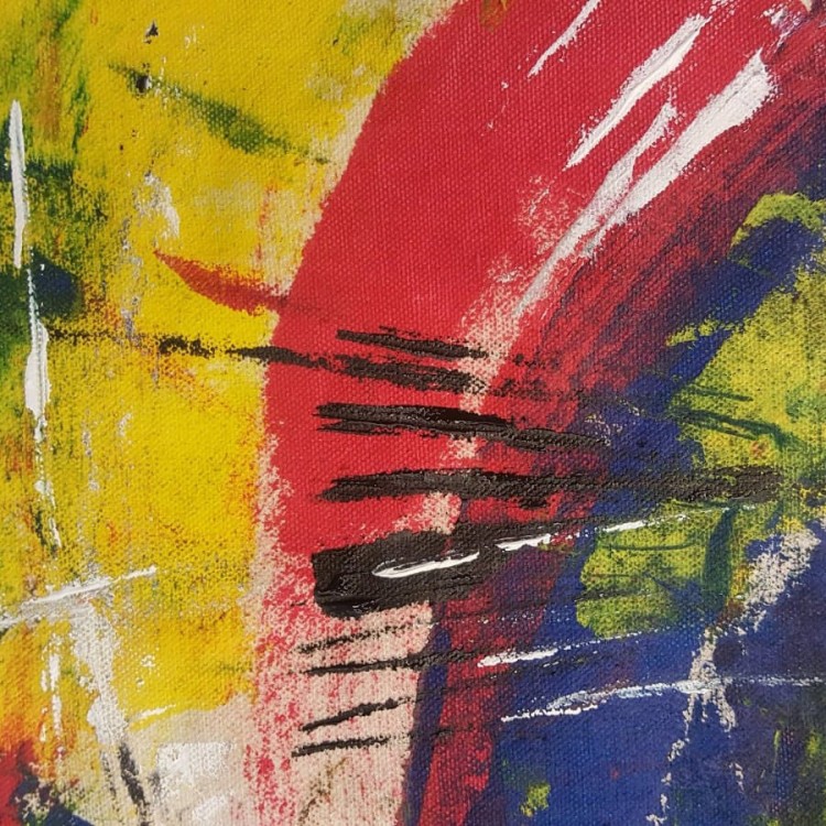 colourful abstract painting detail