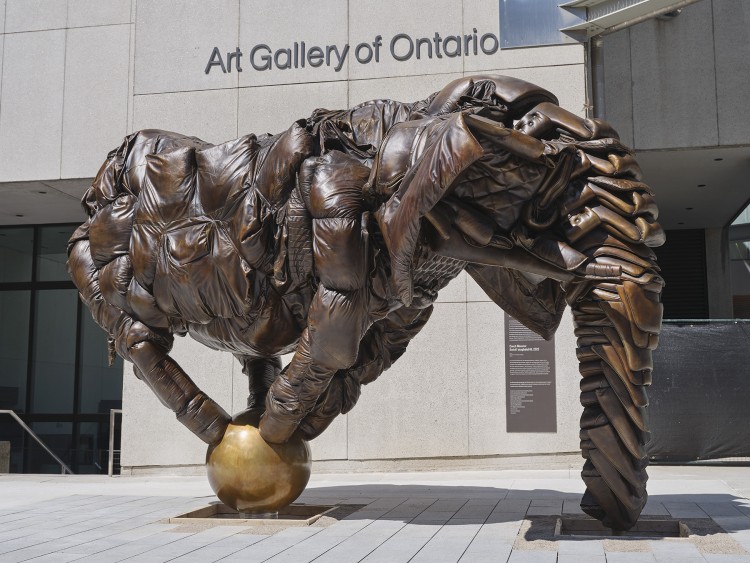 Brian Jungen, Couch Monster, bronze sculpture