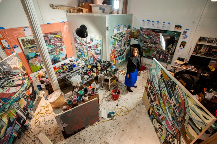 Denyse Thomasos in her studio