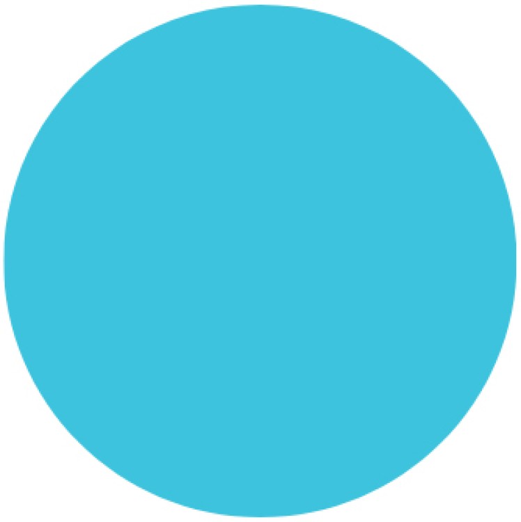 turquoise circle