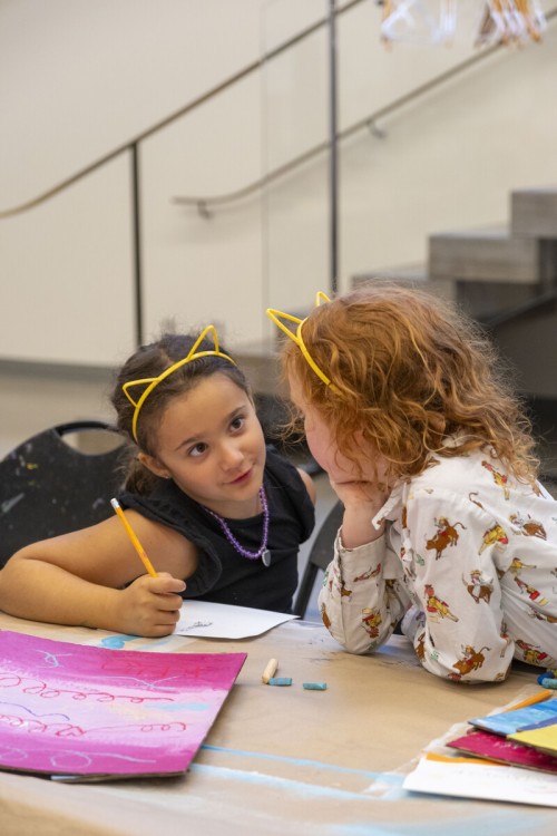Participants in action at an AGO Summer Art Camp
