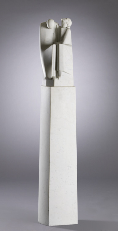 Elizabeth Wyn Wood, Man and Woman. Marble, Overall: 61 × 31 × 27 cm.