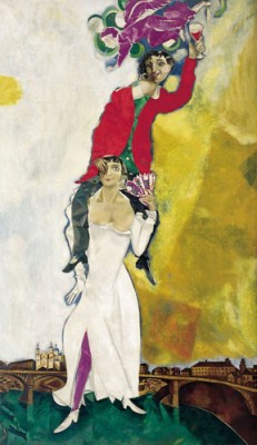 Chagall Double Portrait with Wine