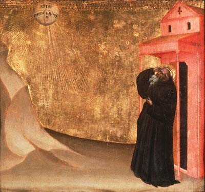Vision of St. Benedict, painting by  Giovanni del Biondo