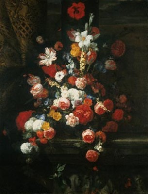 Still Life: Flowers 17th century, painting by Jean-Baptiste Monnoyer