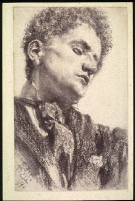 Head of a Young Man, painting by Adolf Friedrich Erdmann Menzel