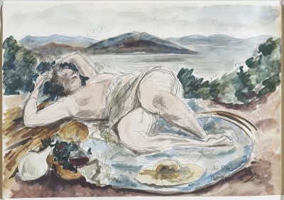 André Dunoyer de Segonzac, Birth of Venus, watercolour