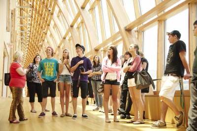 youth group in Galleria Italia