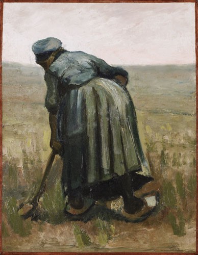 Vincent van Gogh, A woman with a spade, seen from behind, 1885