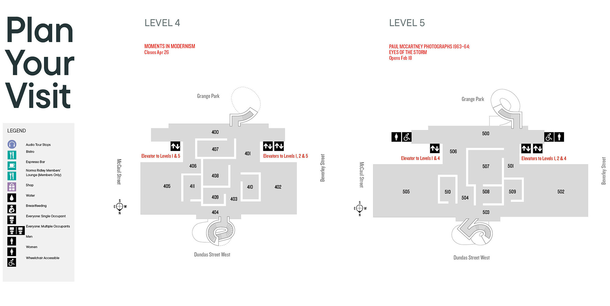 Gallery Map Level 4 & 5
