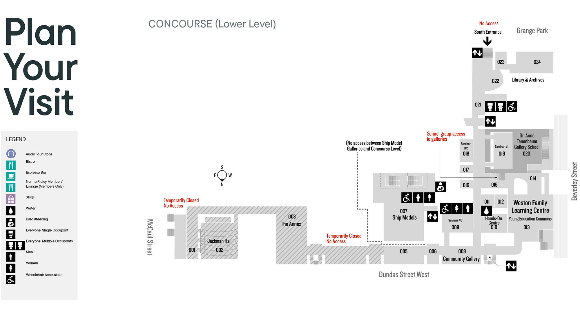 Gallery Map Lower Level