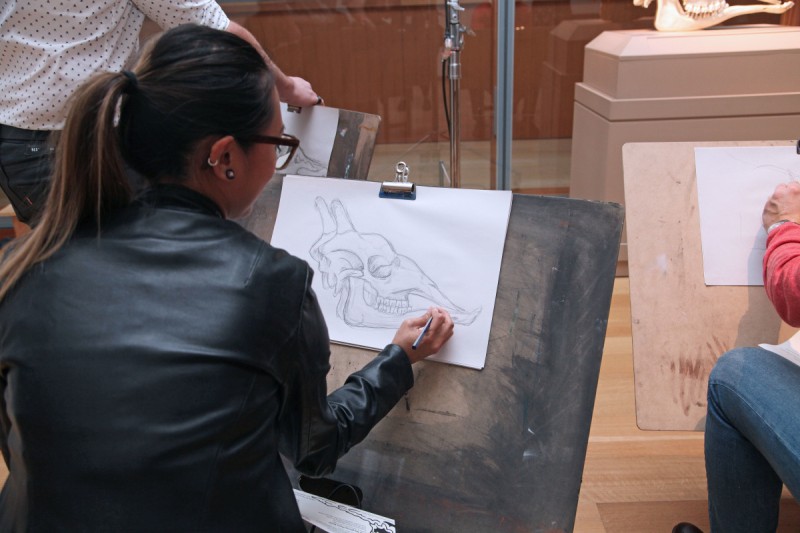 Woman drawing