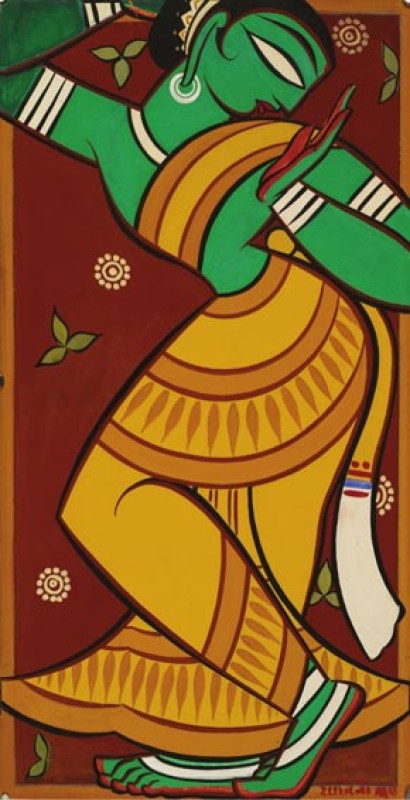 Painting of Dancing Gopi, Jamini Roy