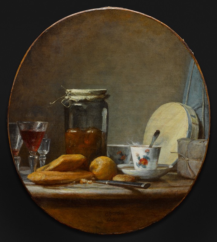 painting by Jean-Siméon Chardin, Jar of Apricots