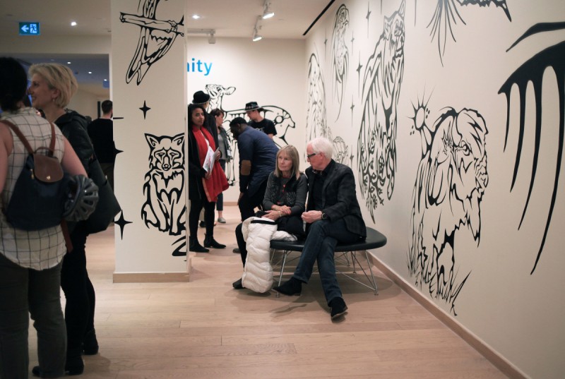visitors in gallery space