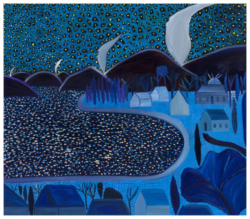 Image of Matthew Wong artwork, Starry Night, oil on canvas