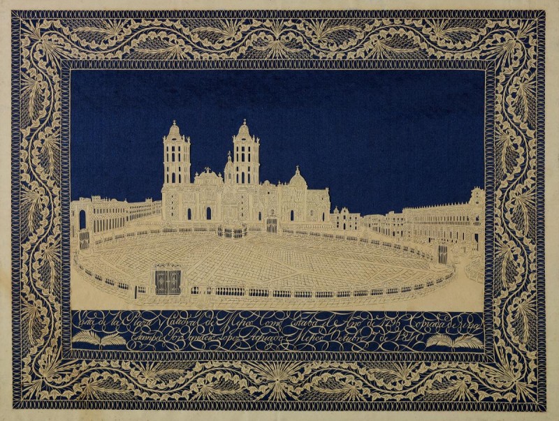 View of the Plaza and Cathedral of Mexico as it was the Year of 1796