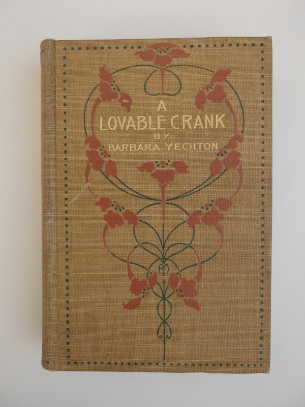 Light brown hardcover book titled 'A Lovable Crank' by Barbara Yechton