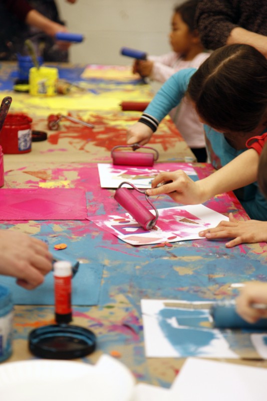 Children printmaking