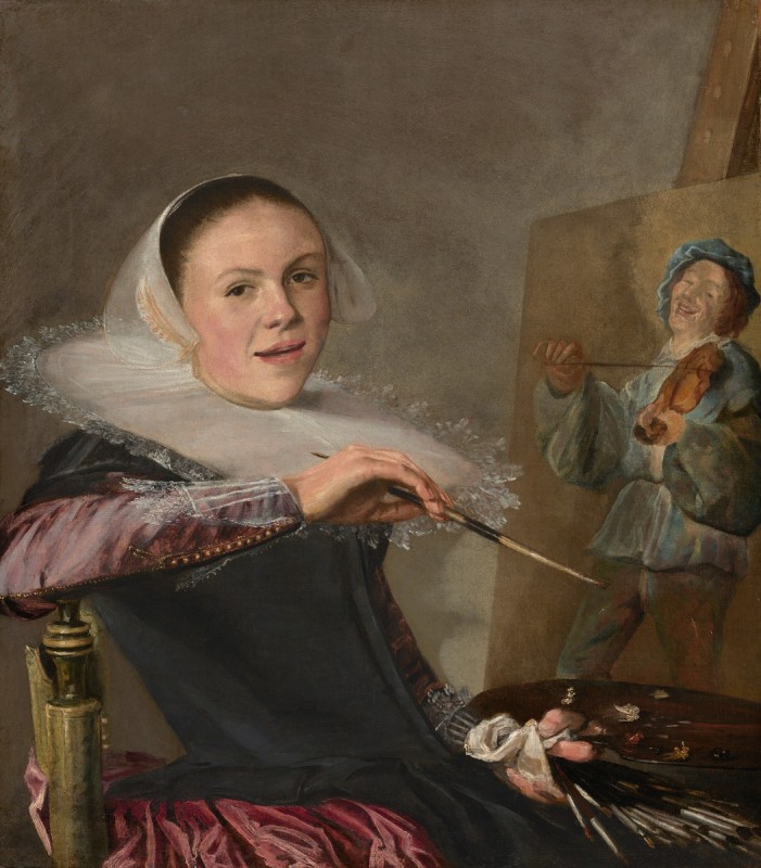 Women with a paint brush