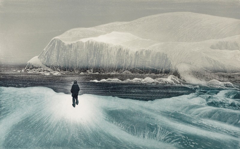 David Blackwood, January Visit Home. Etching and aquatint on paper.