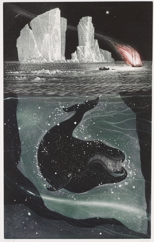 David Blackwood, Fire Down on the Labrador. Colour etching and aquatint on paper, Overall: 90.5 x 61.8 cm.