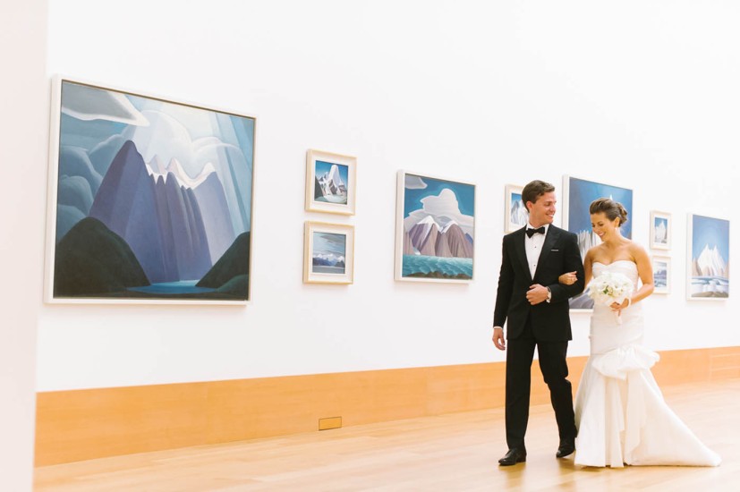bride and groom in the Canadian Collection