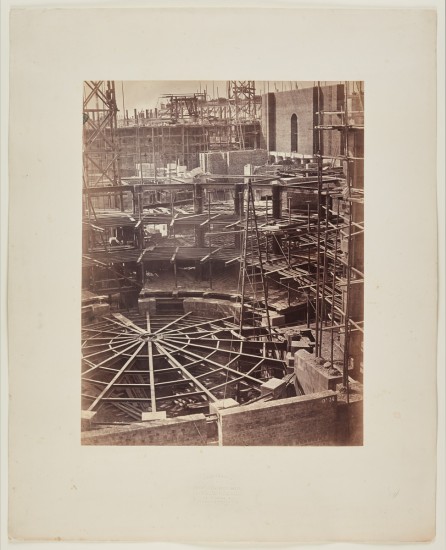 a photograph of the construction of the paris opera