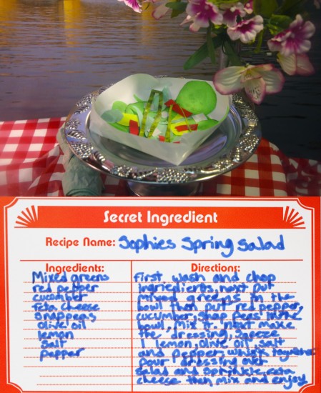 spring salad made of paper