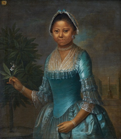 Portrait of a Lady Holding an Orange Blossom