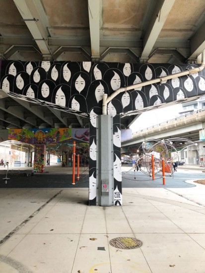 underpass mural by Ness Lee