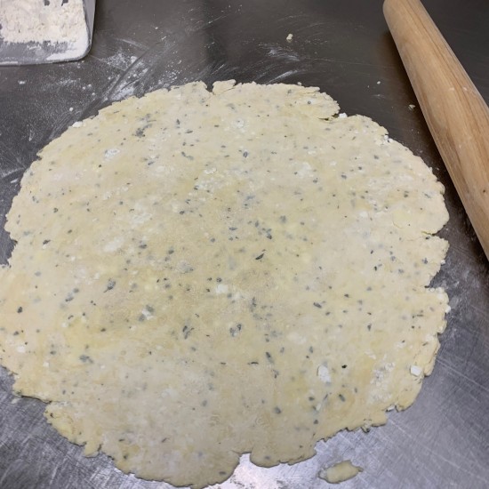 galette pastry rolled out