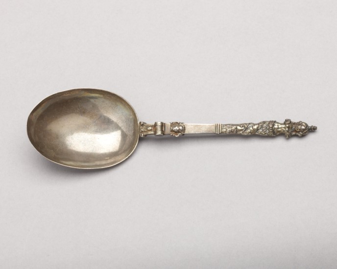 Folding Spoon, 17th century. gilded silver
