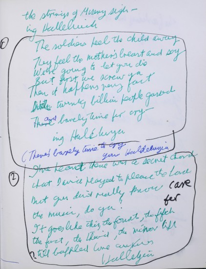 Leonard Cohen, Hallelujah Notebook