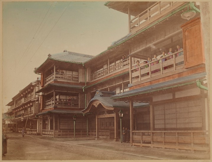 Japanese. The Yoshiwara in Tokyo, c. 1890. albumen print