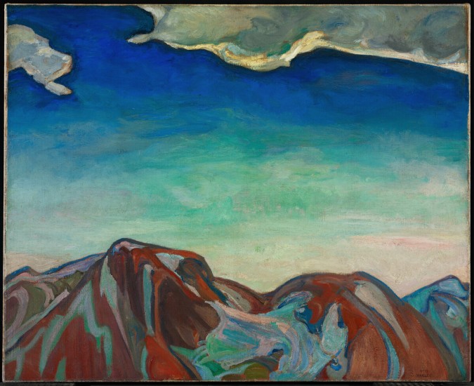 Frederick Horsman Varley, The Cloud, Red Mountain, 1927-1928. Oil on canvas.