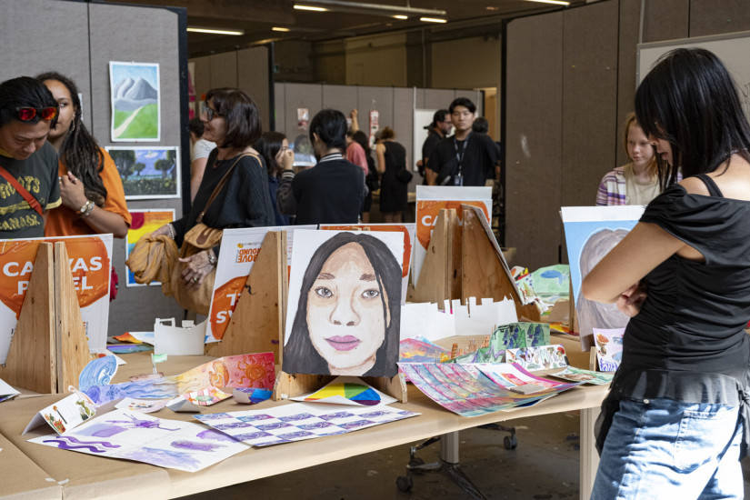 children exhibiting work at the end of AGO camp