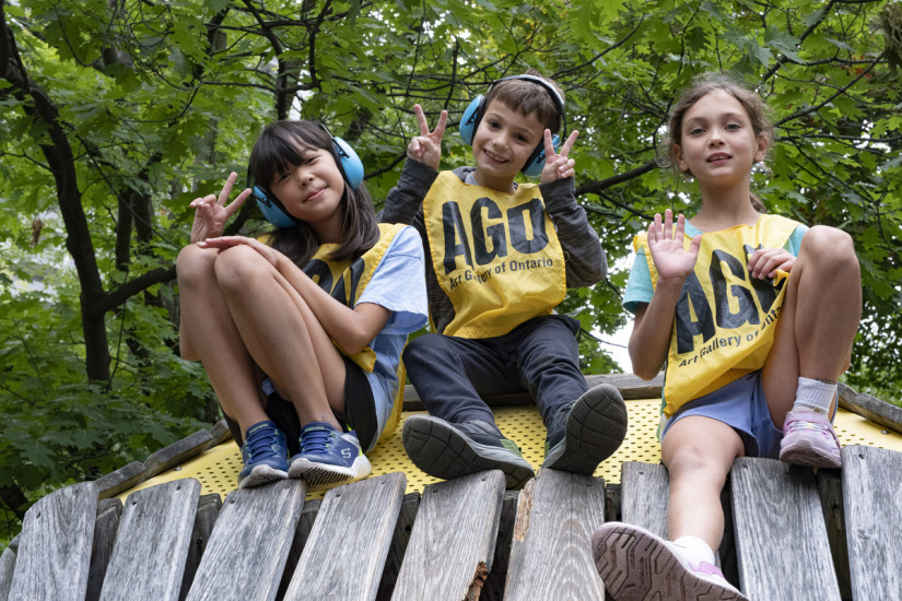 children on play structure in Grange park