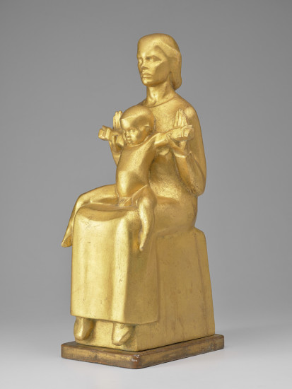 Elizabeth Wyn Wood, Regeneration, 1938. Plaster, gilding, Overall: 45 × 17.3 × 20.5 cm.