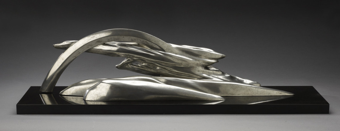 Elizabeth Wyn Wood, Reef and Rainbow, 1928-c. 1935. Cast tin on polished marble base, Overall: 24.8 × 25.2 × 96 cm.