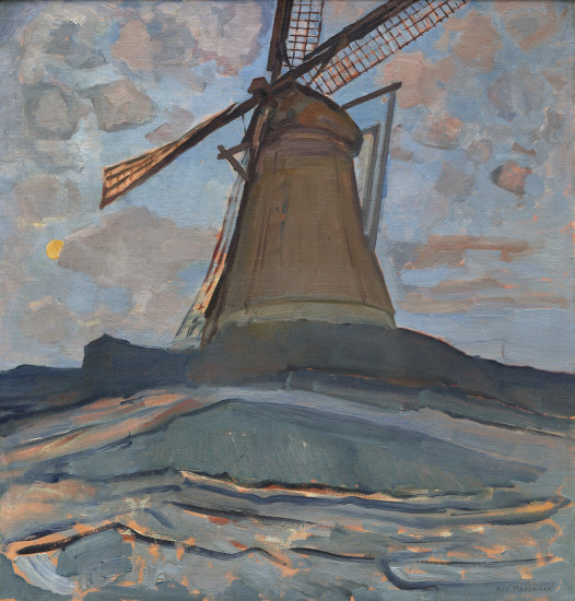 Piet Mondrian, Windmill, c.1917. Oil on canvas, unframed: 100.3 x 95.3 cm.