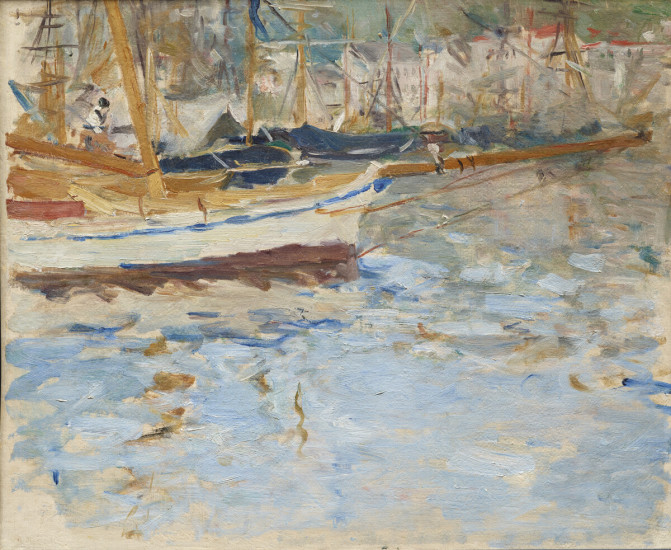 Berthe Morisot, The Port of Nice, 1881-1882. Oil on canvas, unframed: 38.1 x 46.4 cm.